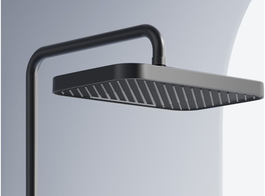 Sprchová súprava Rea BARI s termostatickou batériou a policou - titánová šedá