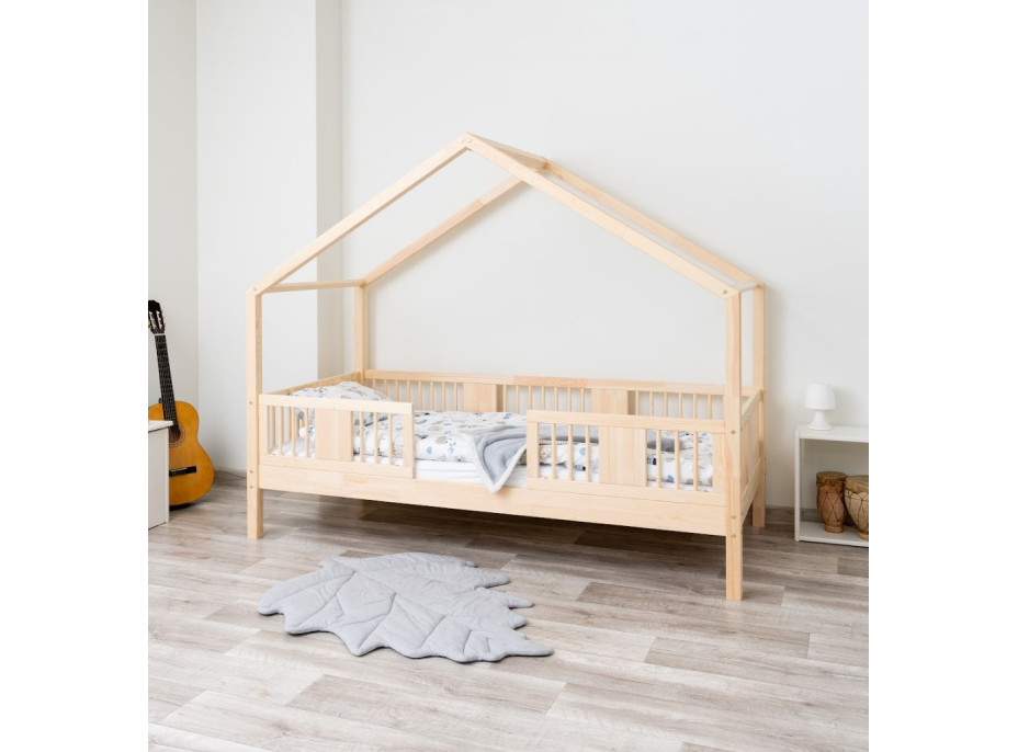 Detská domčeková posteľ z masívu borovice LUNA S 20 - 200x90 cm