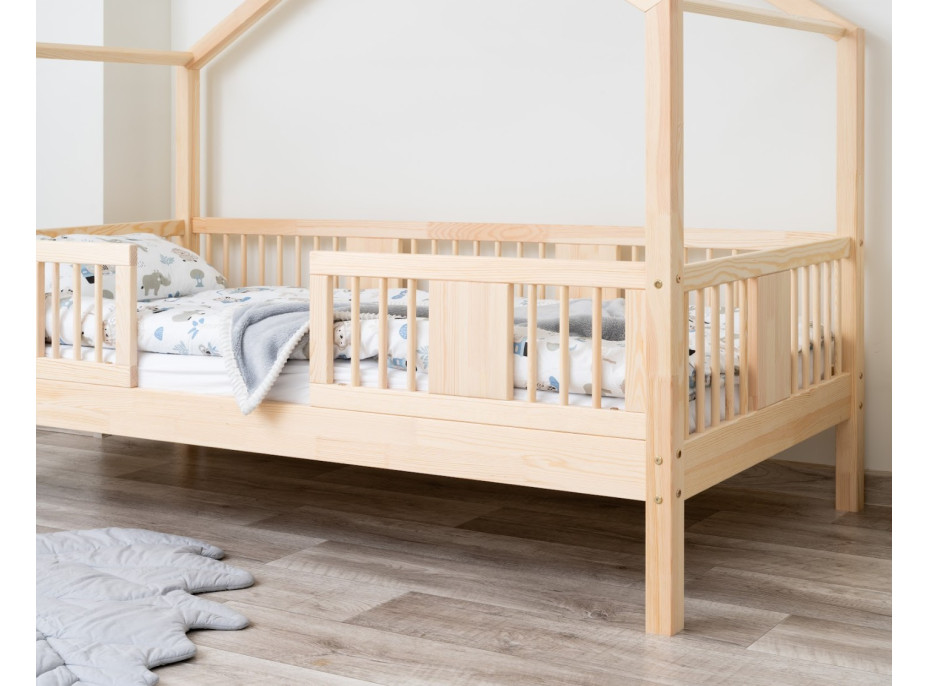 Detská domčeková posteľ z masívu borovice LUNA S 20 - 200x90 cm