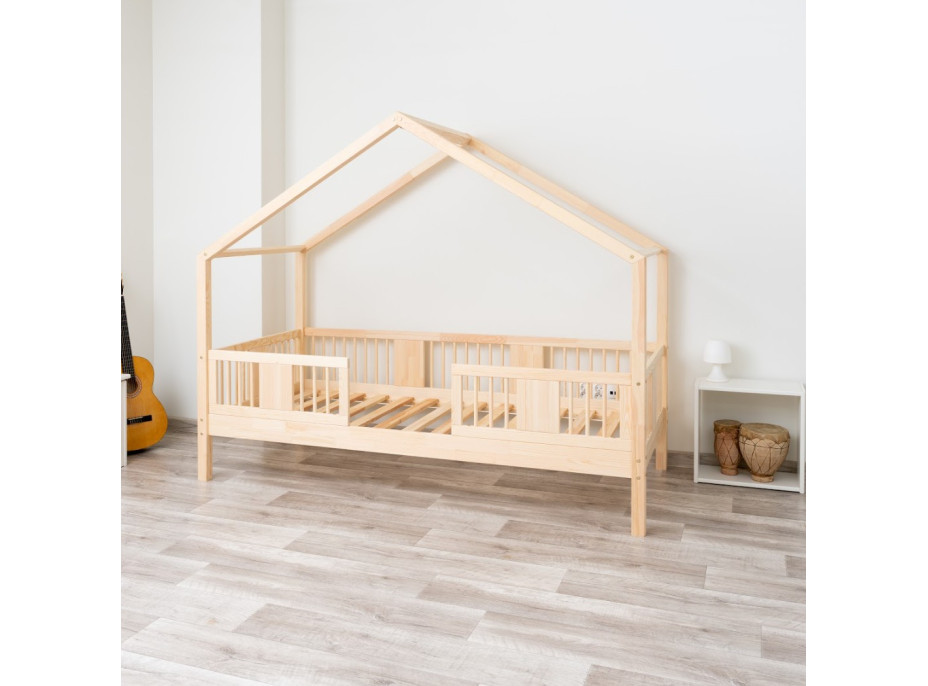 Detská domčeková posteľ z masívu borovice LUNA S 20 - 160x80 cm