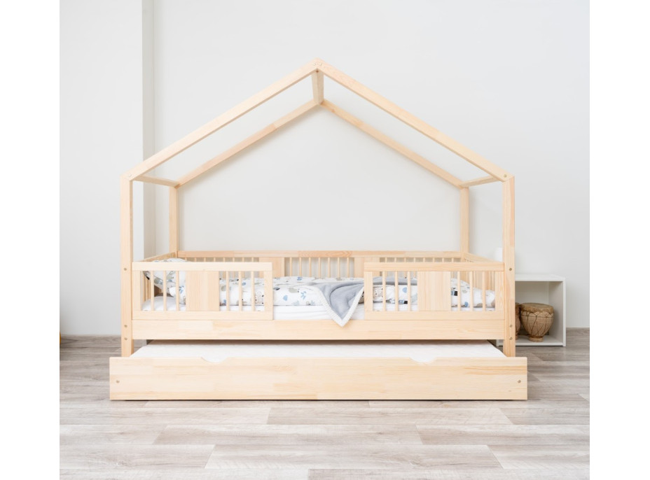 Detská domčeková posteľ z masívu borovice LUNA S 20 - 160x80 cm