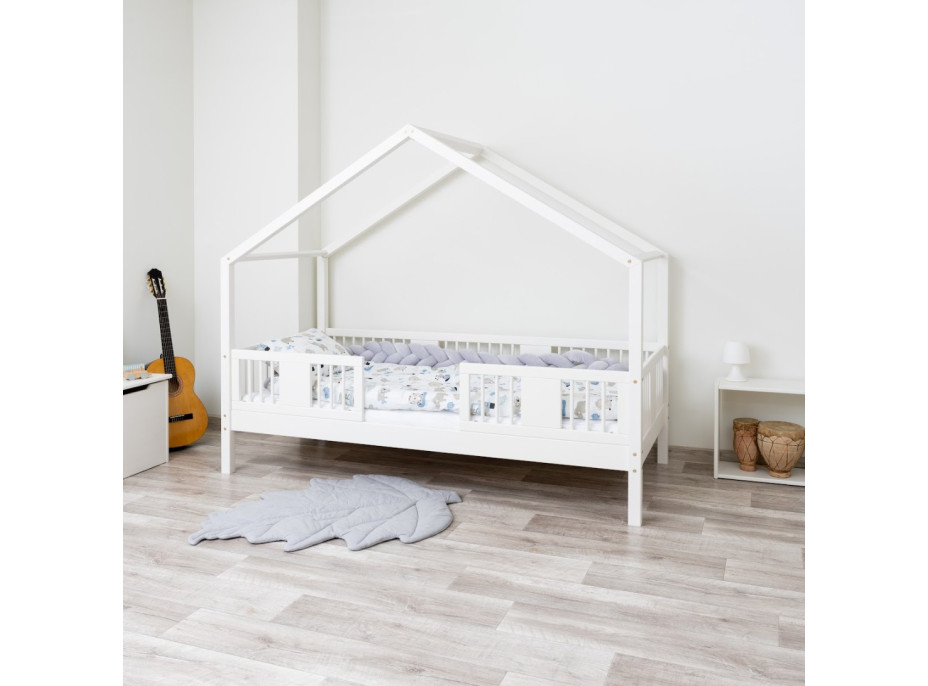 Detská domčeková posteľ z masívu borovice LUNA S 20 - 200x90 cm