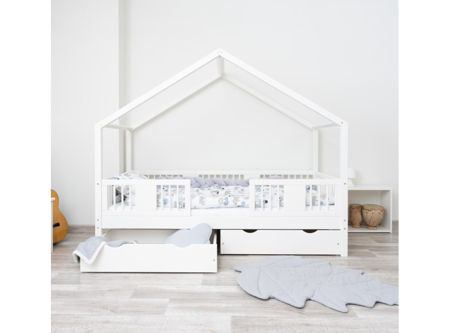 Detská domčeková posteľ z masívu borovice LUNA S 20 - 200x90 cm