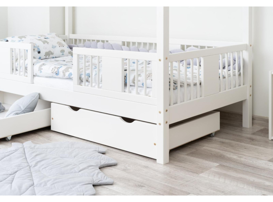 Detská domčeková posteľ z masívu borovice LUNA S 20 - 200x90 cm