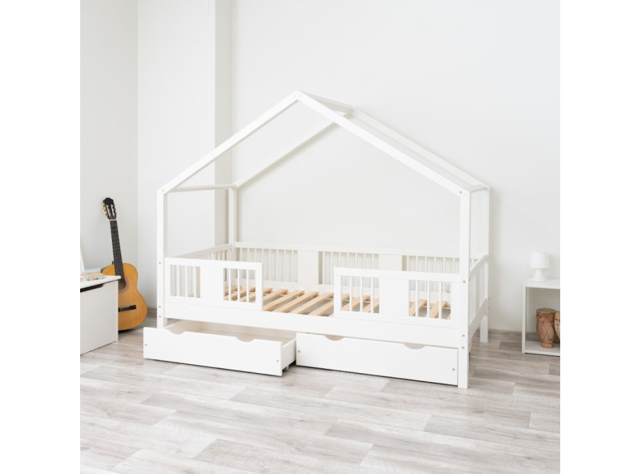 Detská domčeková posteľ z masívu borovice LUNA S 20 - 190x90 cm