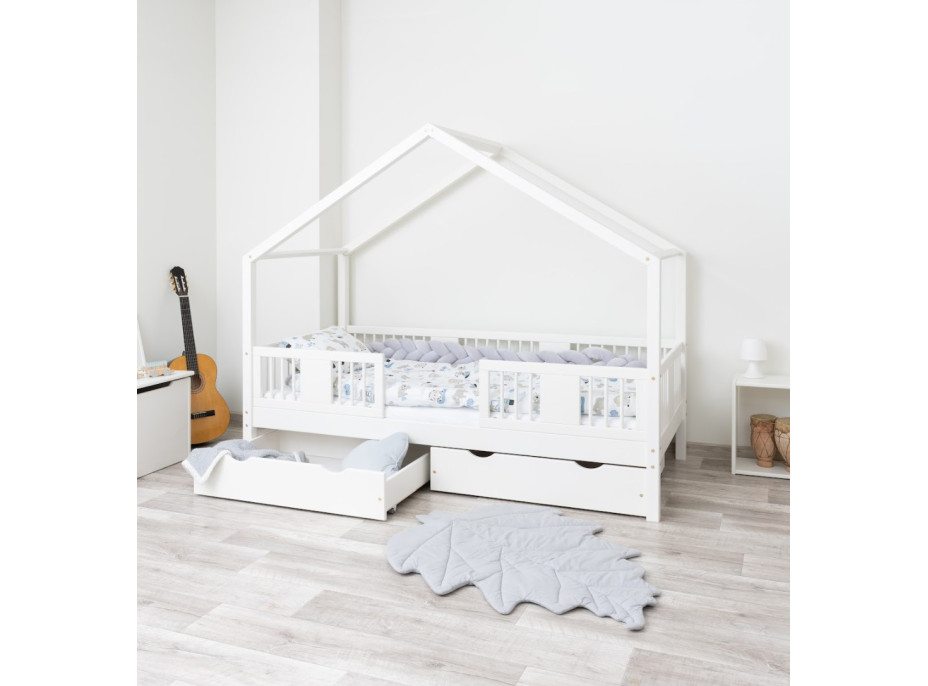 Detská domčeková posteľ z masívu borovice LUNA S 20 - 200x90 cm