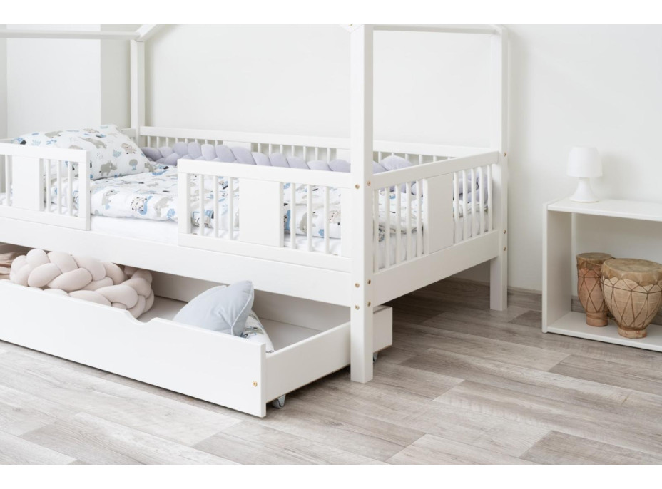 Detská domčeková posteľ z masívu borovice LUNA S 20 - 190x90 cm