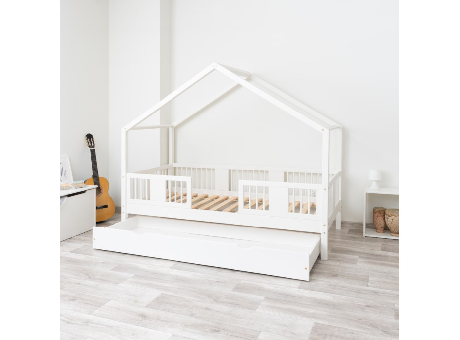 Detská domčeková posteľ z masívu borovice LUNA S 20 - 160x80 cm