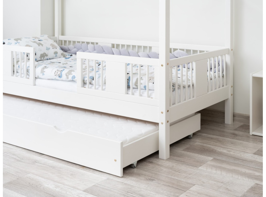 Detská domčeková posteľ z masívu borovice LUNA S 20 - 200x90 cm