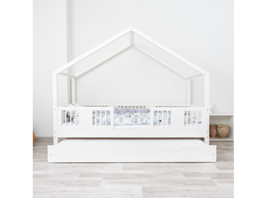 Detská domčeková posteľ z masívu borovice LUNA S 20 - 200x90 cm