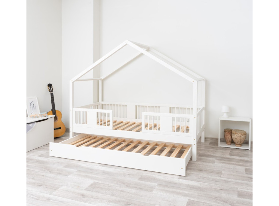 Detská domčeková posteľ z masívu borovice LUNA S 20 - 180x80 cm