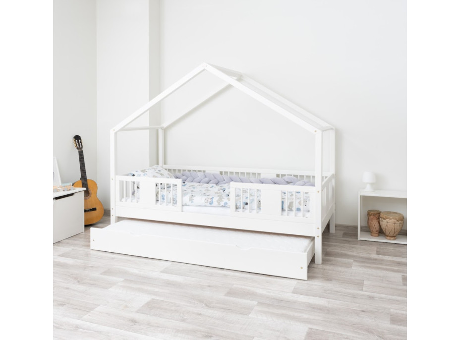 Detská domčeková posteľ z masívu borovice LUNA S 20 - 180x80 cm