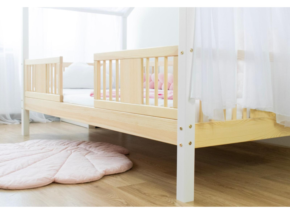 Detská domčeková posteľ z masívu borovice LUNA S 20 - 190x90 cm