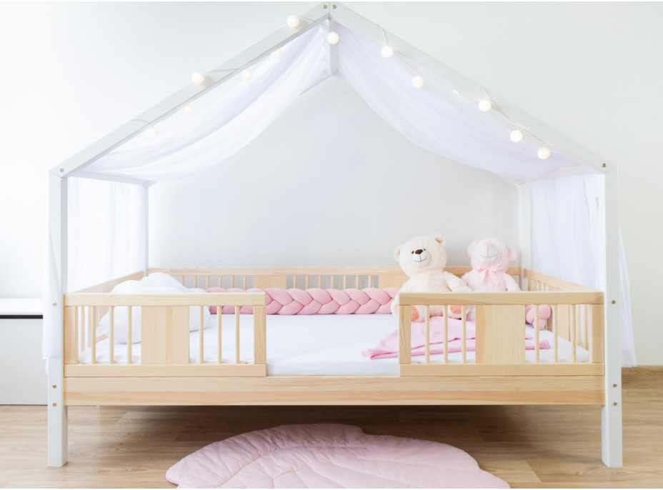 Detská domčeková posteľ z masívu borovice LUNA S 20 - 200x90 cm