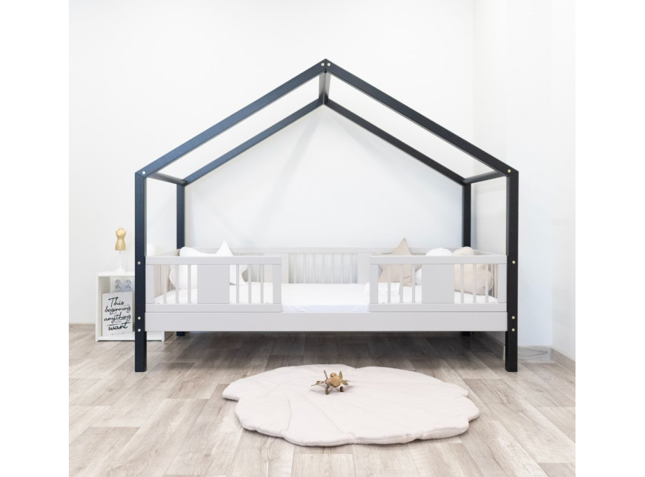 Detská domčeková posteľ z masívu borovice LUNA S 20 - 190x90 cm