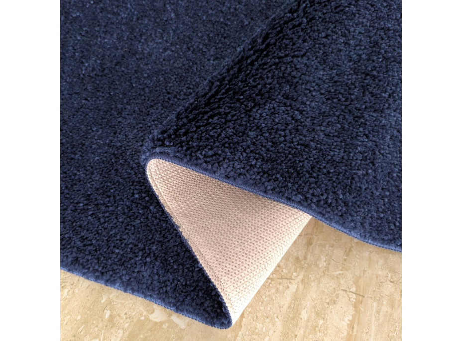 Moderný koberec SHAGGY CAMIL - tmavomodrý