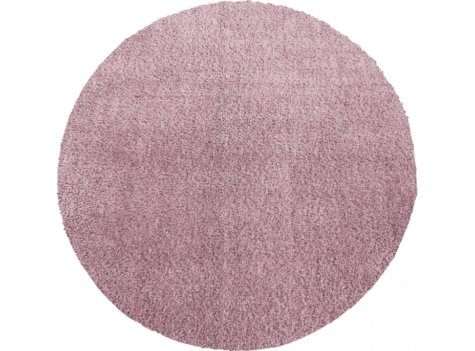Moderný koberec SHAGGY CAMIL okrúhly - ružový