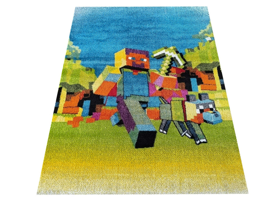 Detský koberček Panáčik Steve - oranžový