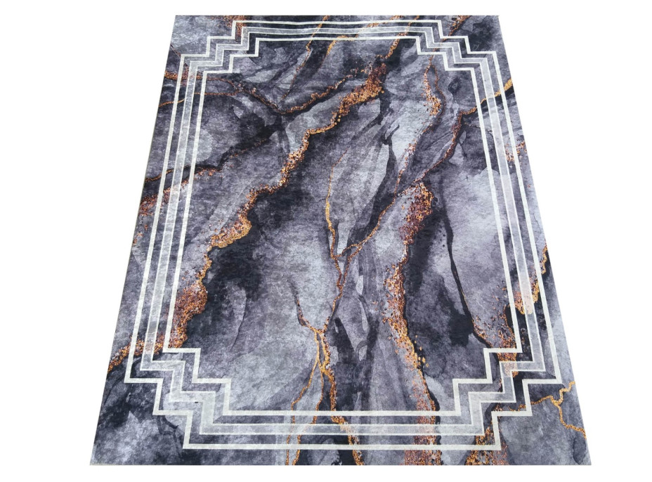 Kusový koberec HONOR Rock - tmavo šedý