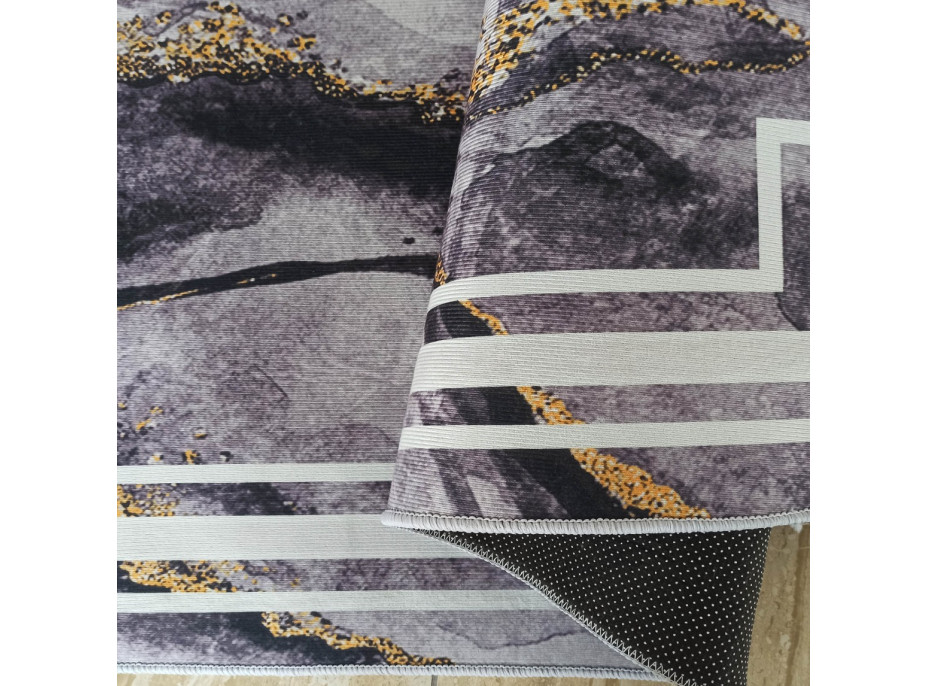 Kusový koberec HONOR Rock - tmavo šedý