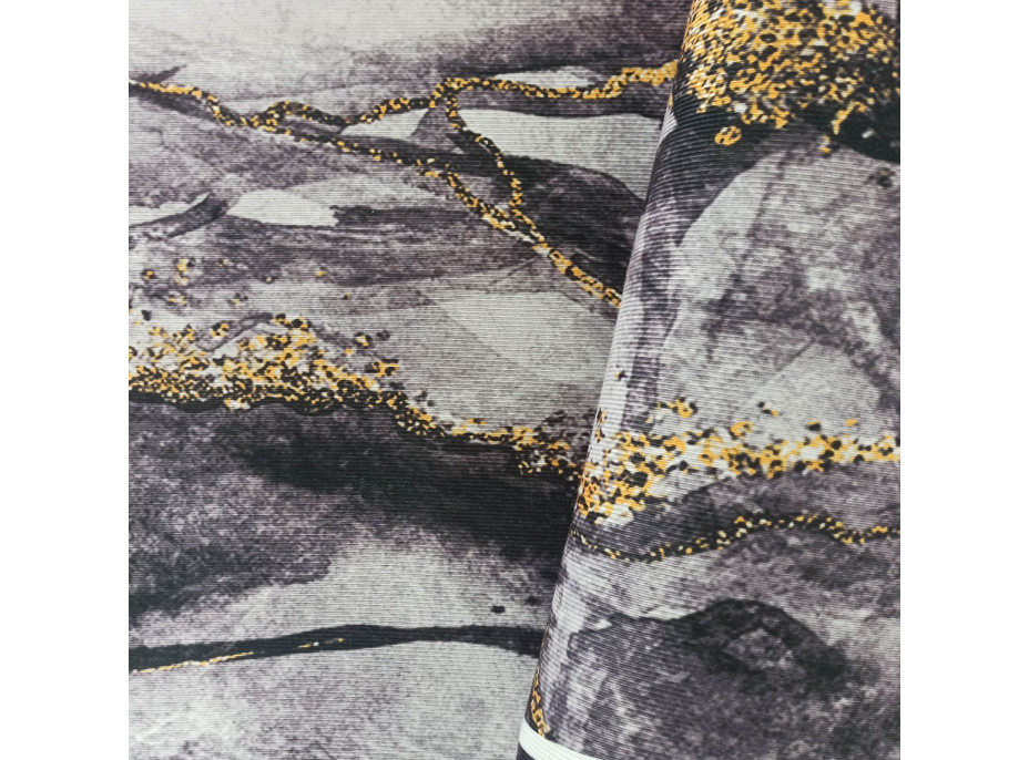 Kusový koberec HONOR Rock - tmavo šedý