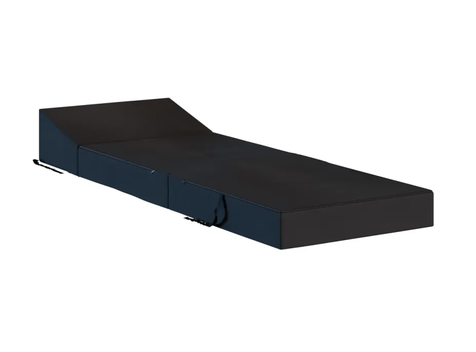 Rozkladacie penové kreslo (matrace) GARDEN - 70x200x14 cm - čierne