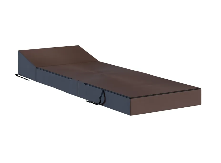 Rozkladacie penové kreslo (matrace) GARDEN - 70x200x14 cm - hnedé