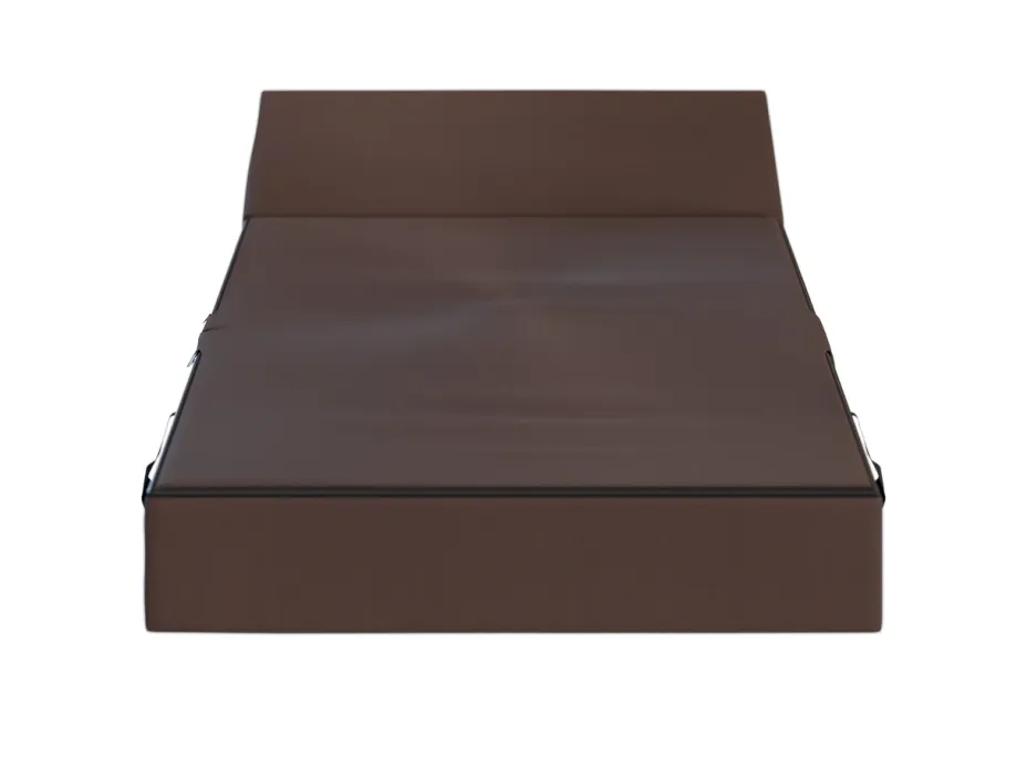 Rozkladacie penové kreslo (matrace) GARDEN - 70x200x14 cm - hnedé