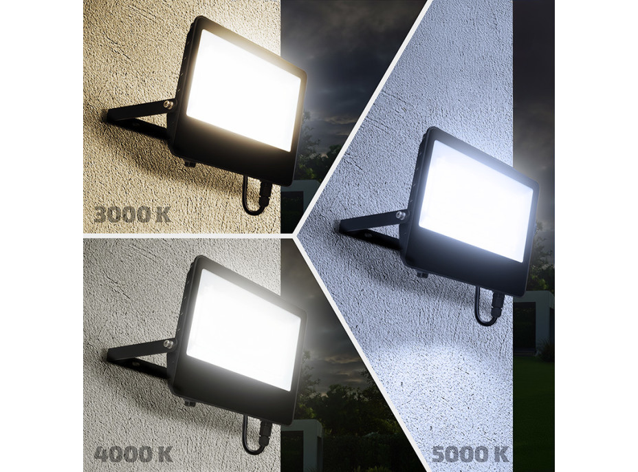Solight LED reflektor TOP, 100W, max. 14000lm, 3CCT, voliteľný výkon 100/75/50%, IP65, rýchlokonektor