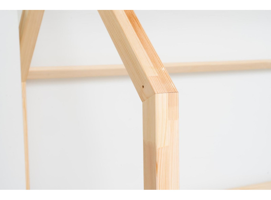 Detská domčeková Montessori posteľ z masívu borovice NIKO L - 180x80 cm