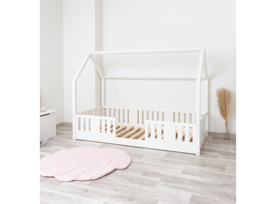 Detská domčeková Montessori posteľ z masívu borovice NIKO L - 200x90 cm