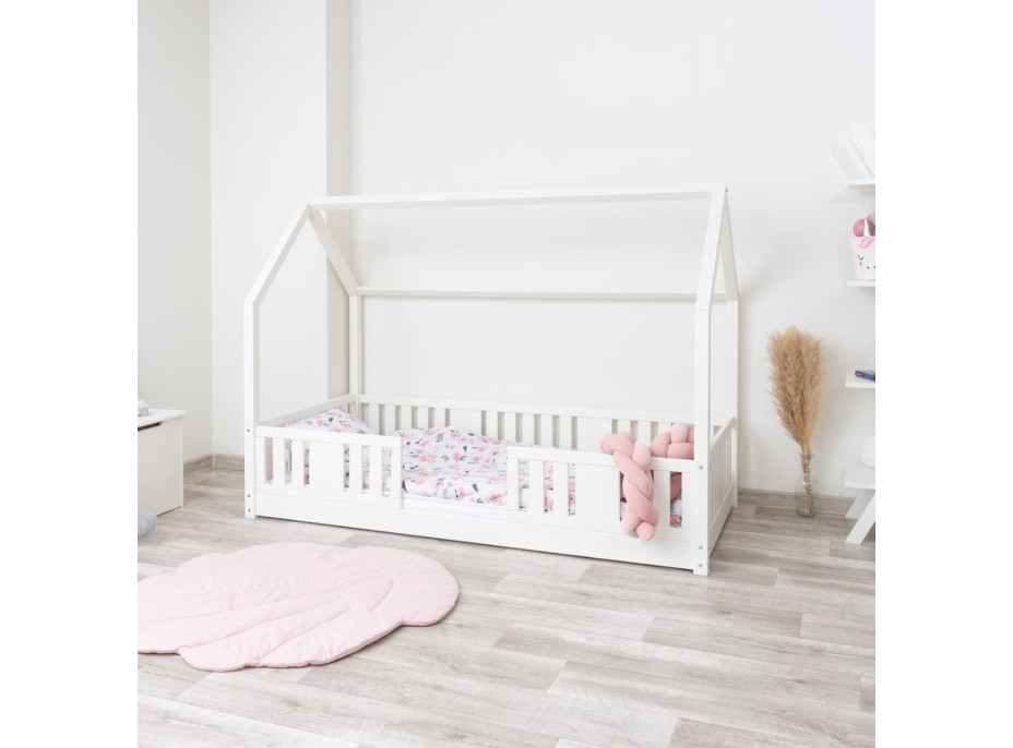 Detská domčeková Montessori posteľ z masívu borovice NIKO L - 190x90 cm