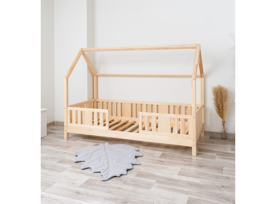 Detská domčeková posteľ z masívu borovice NIKO L 10 - 160x80 cm