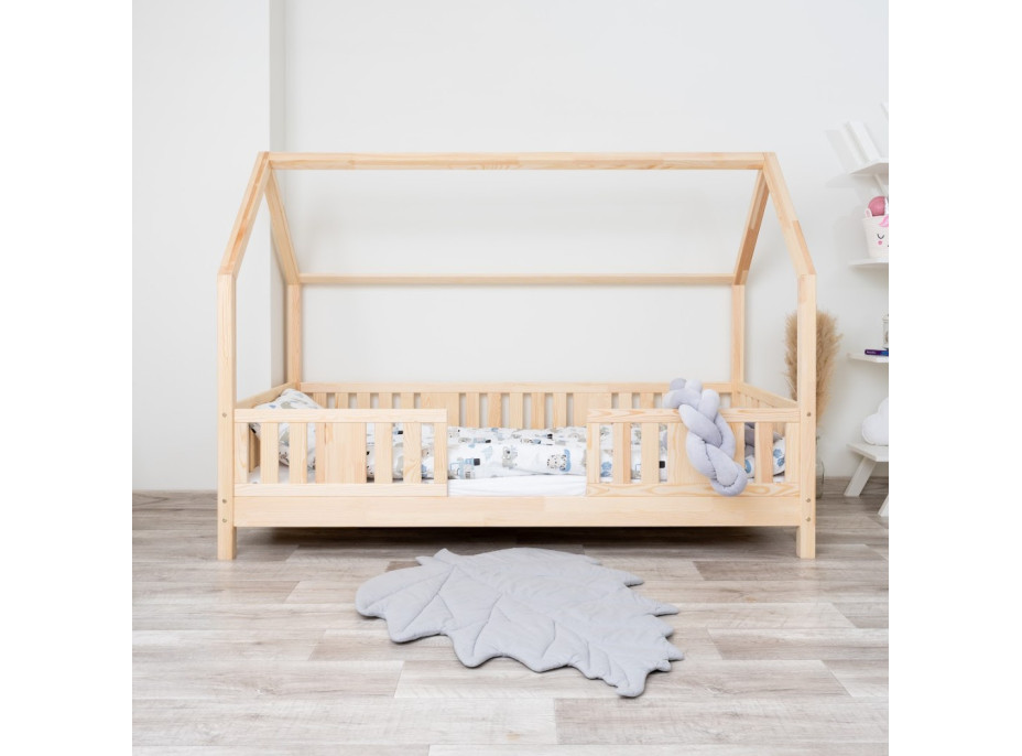 Detská domčeková posteľ z masívu borovice NIKO L 10 - 180x80 cm