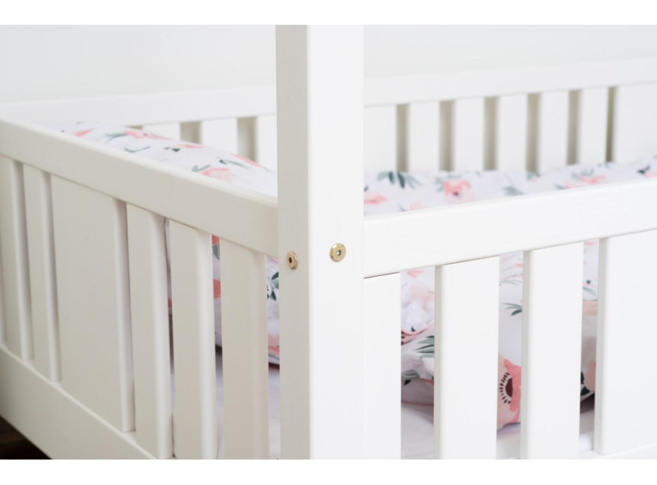 Detská domčeková posteľ z masívu borovice NIKO L 10 - 160x80 cm