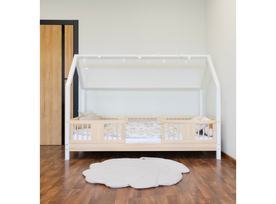 Detská domčeková posteľ z masívu borovice NIKO L 10 - 180x80 cm