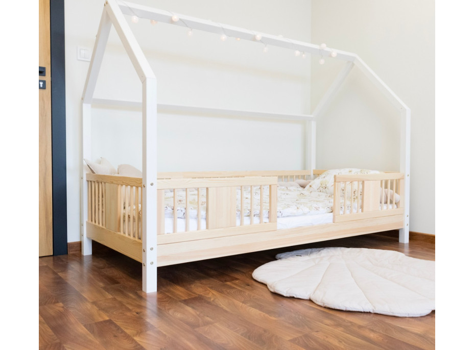 Detská domčeková posteľ z masívu borovice NIKO L 10 - 180x80 cm
