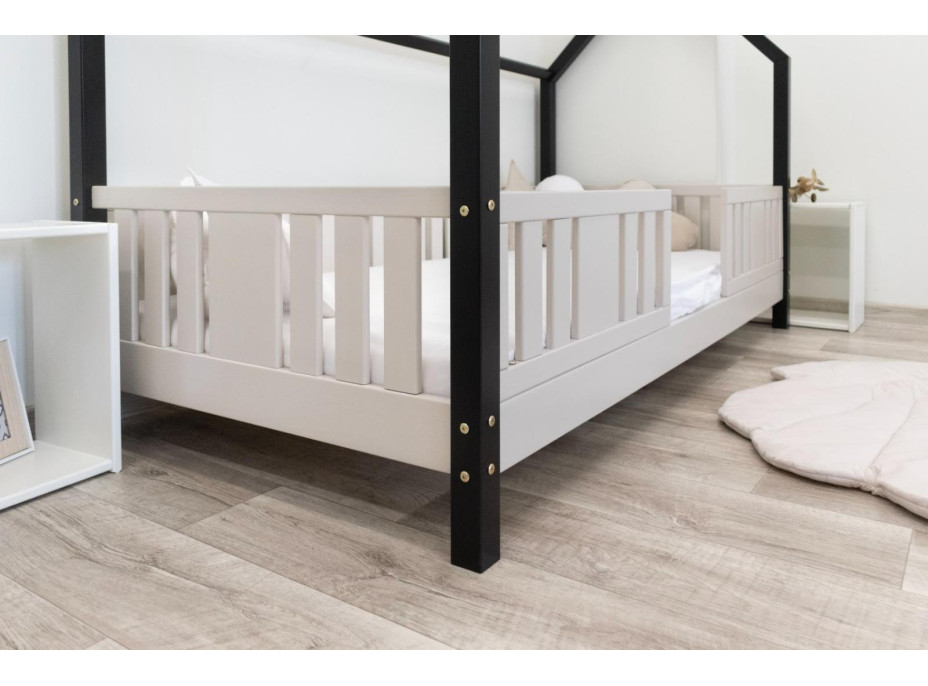 Detská domčeková posteľ z masívu borovice NIKO L 10 - 200x90 cm