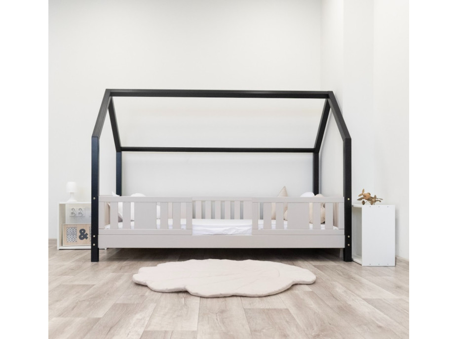 Detská domčeková posteľ z masívu borovice NIKO L 10 - 180x80 cm