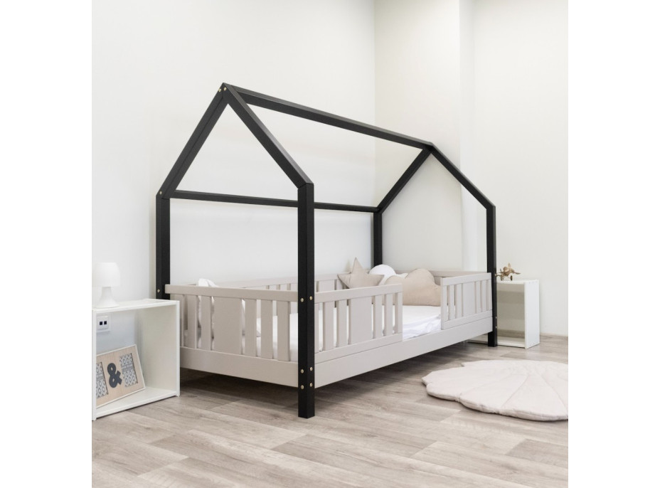 Detská domčeková posteľ z masívu borovice NIKO L 10 - 180x80 cm