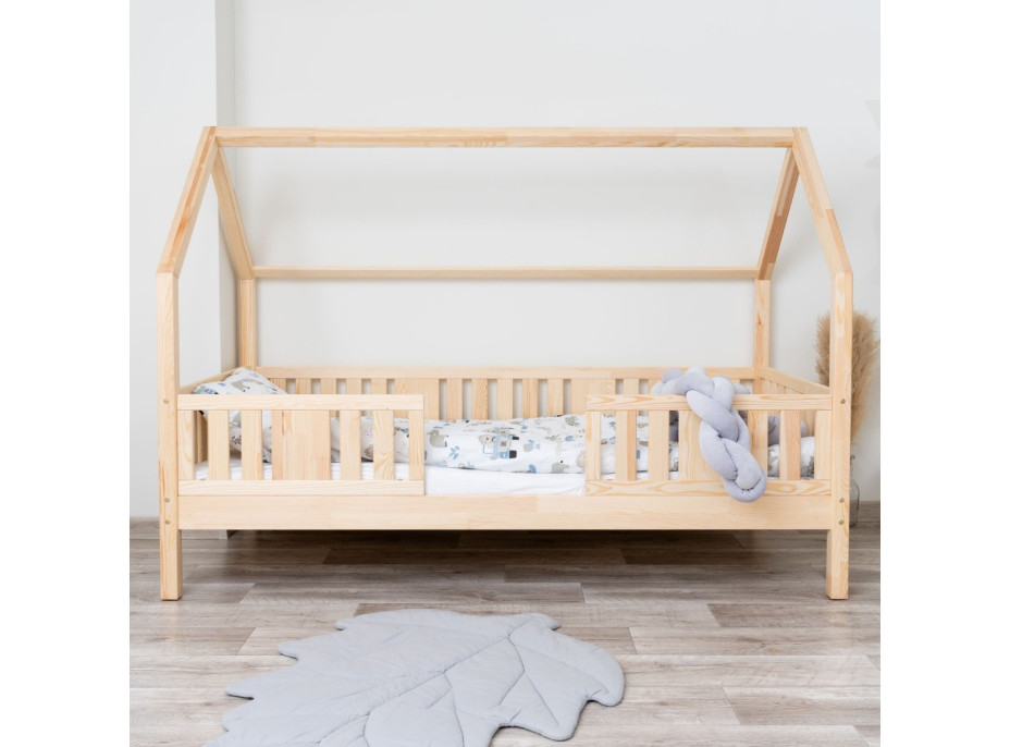 Detská domčeková posteľ z masívu borovice NIKO L 20 - 190x90 cm