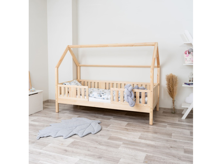 Detská domčeková posteľ z masívu borovice NIKO L 20 - 200x90 cm