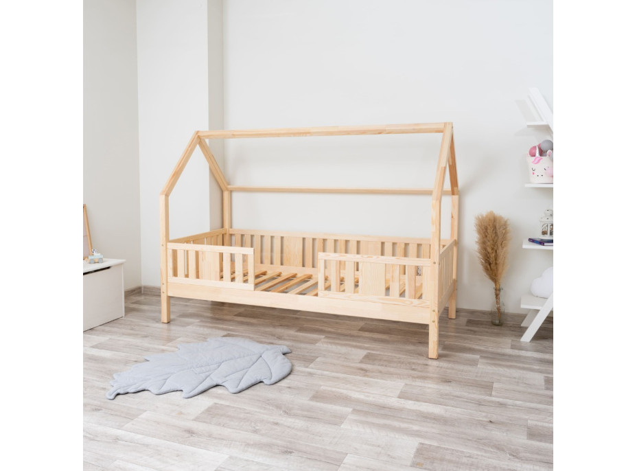 Detská domčeková posteľ z masívu borovice NIKO L 20 - 190x90 cm