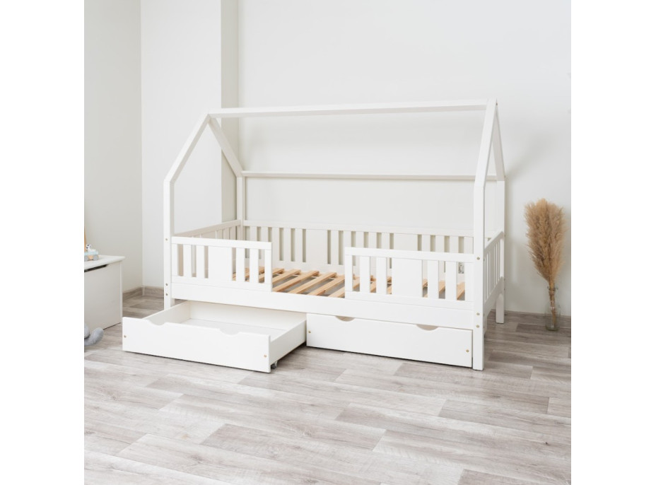 Detská domčeková posteľ z masívu borovice NIKO L 20 - 160x80 cm