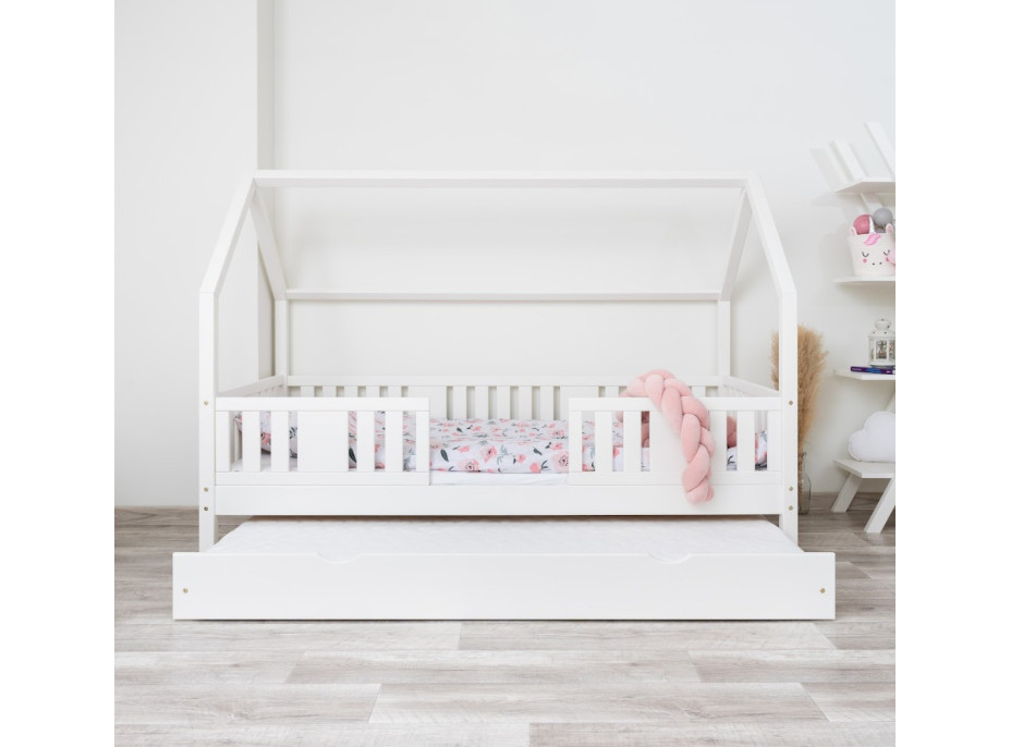 Detská domčeková posteľ z masívu borovice NIKO L 20 - 160x80 cm