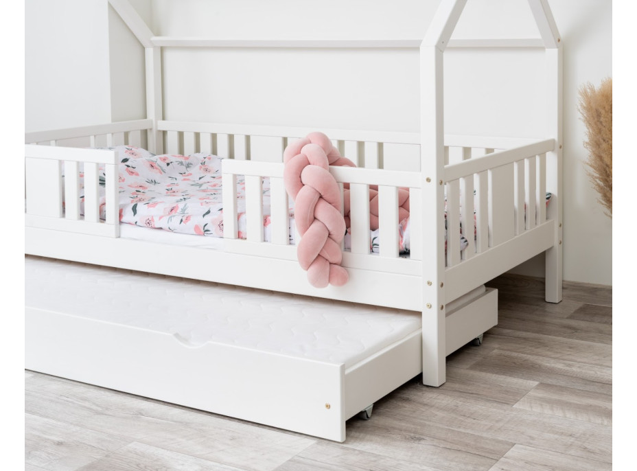 Detská domčeková posteľ z masívu borovice NIKO L 20 - 180x80 cm