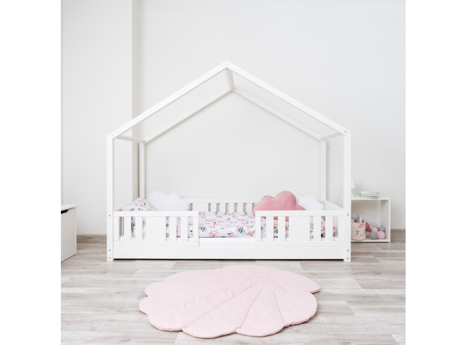 Detská domčeková Montessori posteľ z masívu borovice NIKO S - 160x80 cm