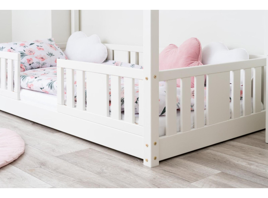 Detská domčeková Montessori posteľ z masívu borovice NIKO S - 180x80 cm