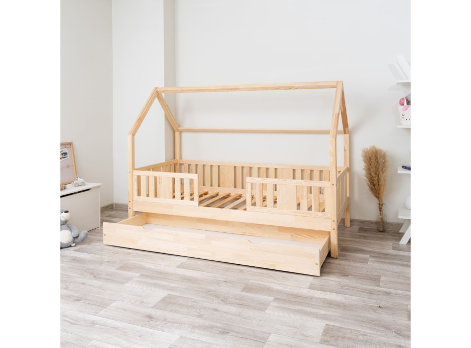 Detská domčeková posteľ z masívu borovice NIKO L 20 - 200x90 cm