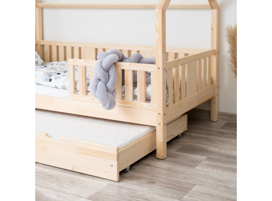 Detská domčeková posteľ z masívu borovice NIKO L 20 - 200x90 cm
